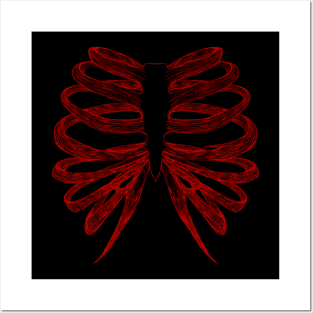 Red Rib Cage Posters and Art